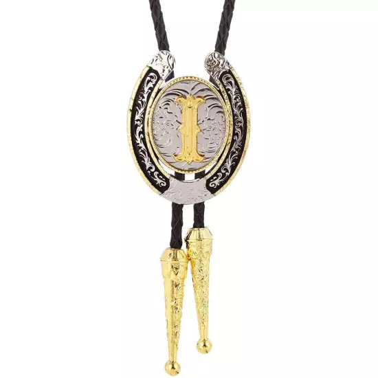 Bolo Tie for Men- Golden Initial Letter A to Z Western Cowboy Bolo Tie for Women