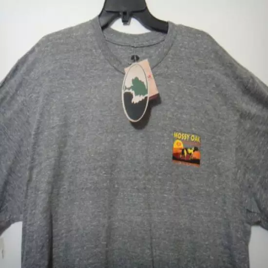  Mossy Oak Outdoor Hunting Men Short Sleeve Shirt Color Gray Size XLG