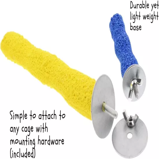 Comfort Grip Safety Perch for Bird Cages - Pedicure Perch for Birds to Keep Nail