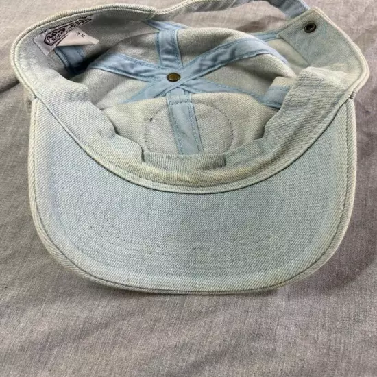 Ron Jon Hat Men Surf Shop Distressed Denium Strapback Hat Emblem