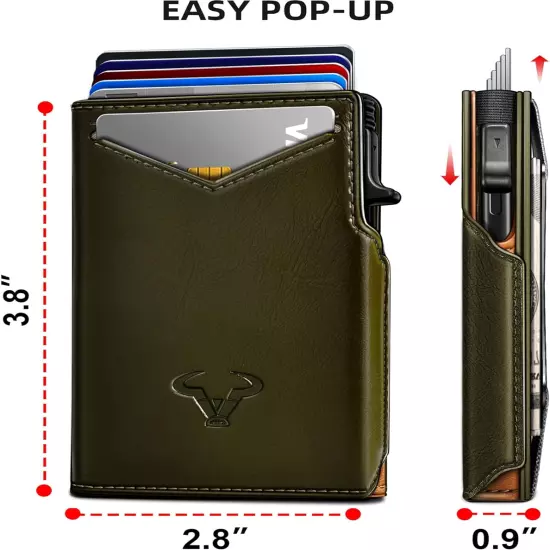 Billetera De Metal Para Hombre Con Clip Dinero Tarjetero Cartera De Bloqueo RFID