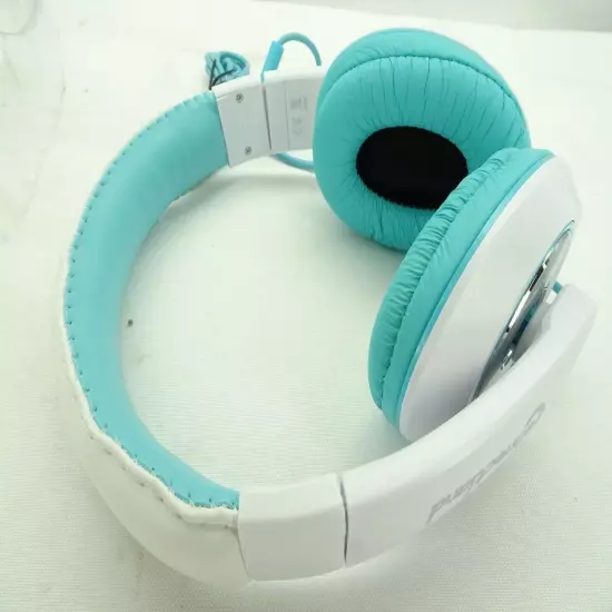 Gaming Headphones Headset w/ Microphone 3.5mm Wired Kids ( White / Teal ) TF