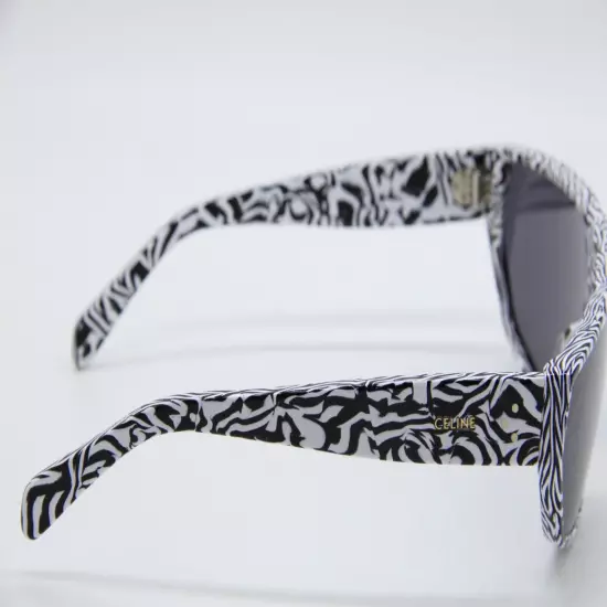 NEW CELINE CL401951 04A WHITE BLACK ANUTHENTIC SUNGLASSES FRAMES 00-00