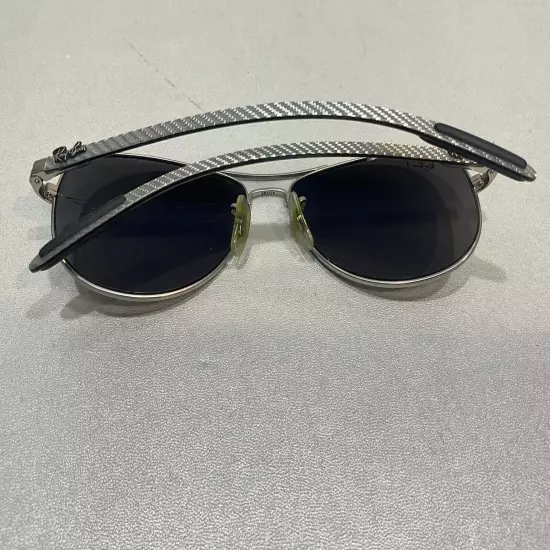 RAY BAN COCKPIT CARBON FIBER RB 8301 019/N8 MATTE SILVER 59-14 3p Read