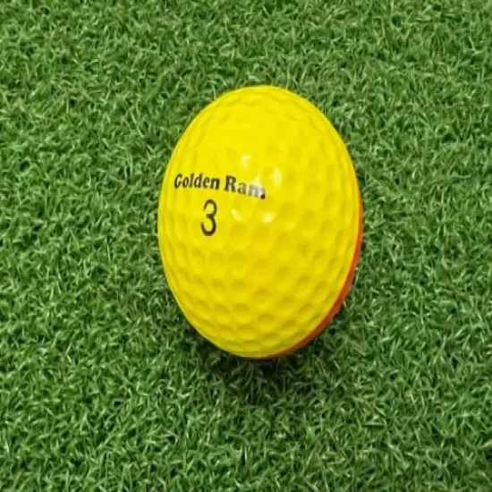 RARE Orange & Yellow 2-Tone GOLDEN RAM PRO TOUR GOLF BALL Ping Eye Similar