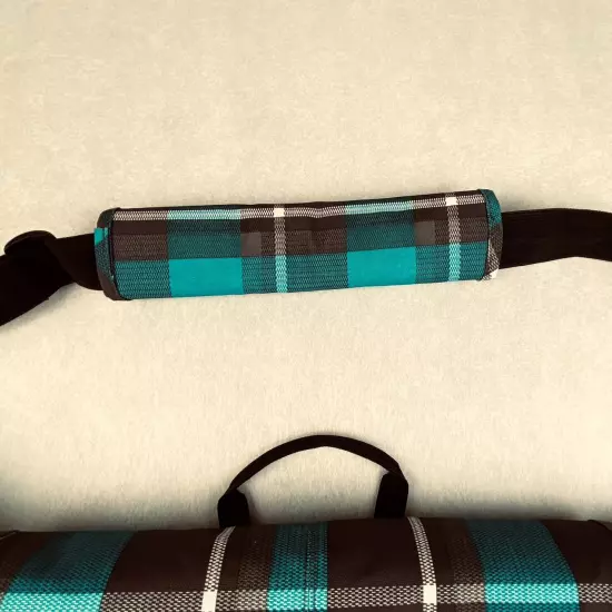 JANSPORT Blue Plaid Laptop Messenger Bag Shoulder Strap School