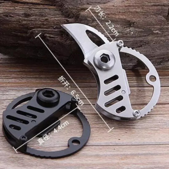 EDC Key Ring Mini Knife Portable Fordable Stainless Steel Outdoor Multi Tool