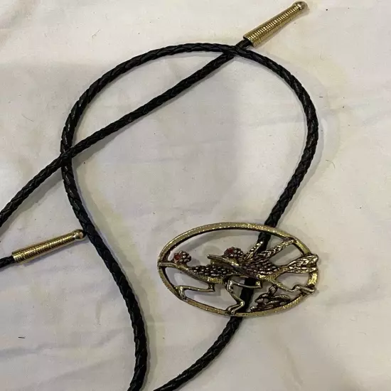 Vintage Lot Of 3 Bolo Ties (Kangaroo, 80s Glass, Roadrunner )