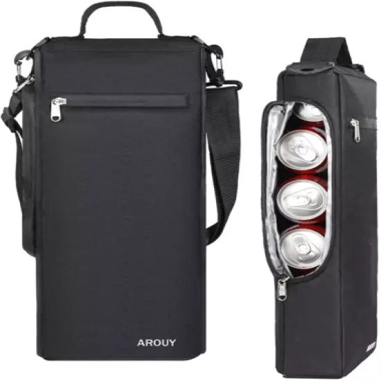 Golf Cooler Bag-Insulated Beer Cooler Holds a 6 Pack of Cans or Two Bottles of W