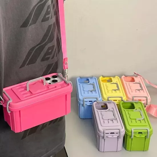 Storage Box Phone Case,Multifunctional Crossbody/Handheld Small Organizer Case