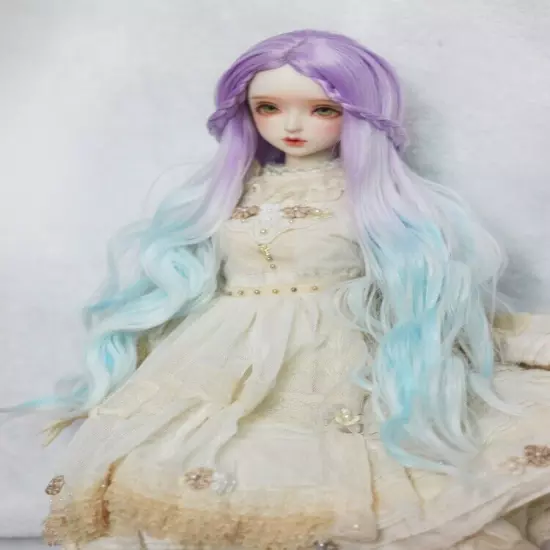 Curly hair bangs braid High Temperature Fiber BJD Doll Wig for 1/3 1/4 1/6