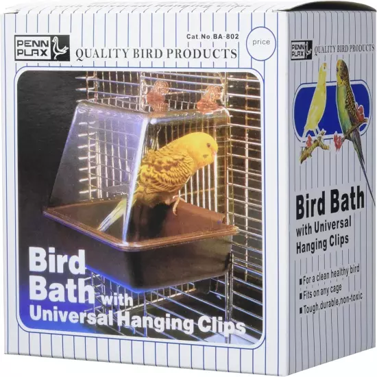 Penn-Plax Clip-On Bird Bath – Attaches to Most Birdcages – Perfect for... 