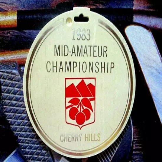 vtg - USGA Golf Bag Tag - 1983 U.S. MID-AMATEUR CHAMPIONSHIP - Cherry Hills CC