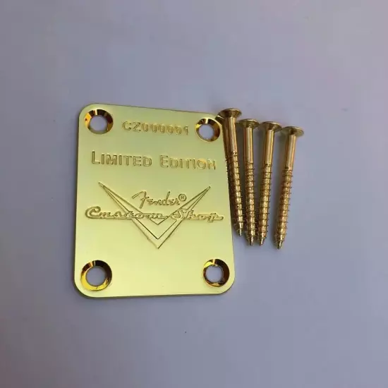 Limited Edition Guitar Neck Plate for Telecaster and Stratocaster Guitar Chrome