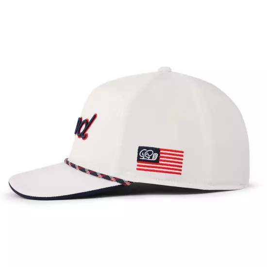 NEW GoodGood Livin' The Dream Rope USA Snapback Golf Hat Cap - White