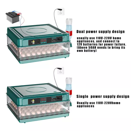 Egg Incubator for Hatching Egg Full Automatic Turning Duck Chicken Quail Egg NEW