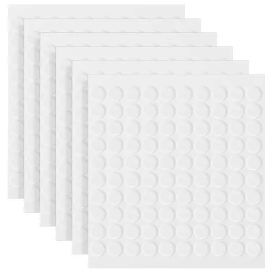 EXCEART Double-Sided Adhesive Dots 600pcs Gel 1.00X1.00X0.50CM, As Shown 