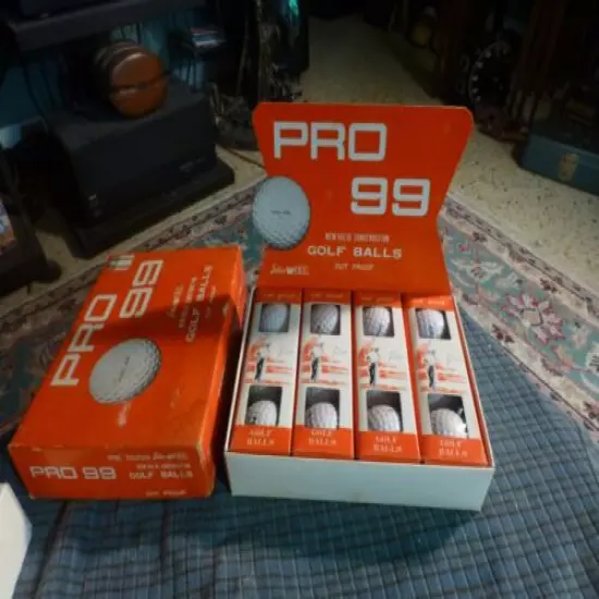 Vintage GOLDEN EXCEL PRO 99 Golf Balls 1's 2's 3's 4's 12 Balls W/ Box NOS Japan