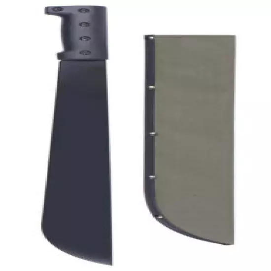 Machete 45cm Black Steel Blade Plastic HD Handle Sheath Survival Bush Camping 