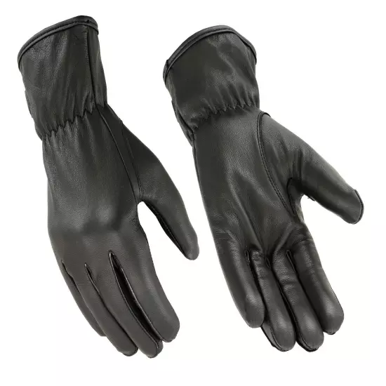 Men's Water Resistant Unlined Basic Seamless Riding Driving Motorcycle Gloves