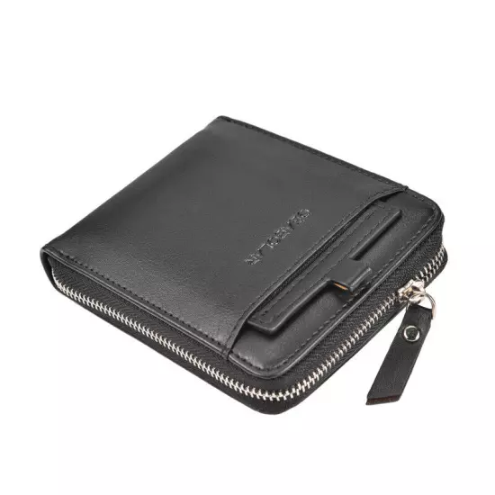 Men RFID Blocking Leather Bifold Wallet Credit Card ID Holder Zip Around Purse