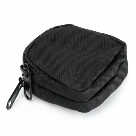 sale Mini Pocket Waterproof Portable 2-Layer Coin Wallet Zipper Bag Pouch Black