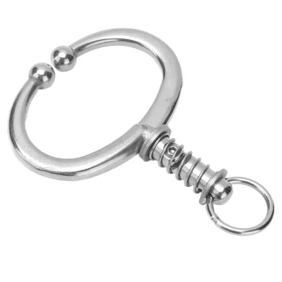 Cattle Nose Ring Stainless Steel Cattle Nose Clamp Bull Cow W Spring Nose Ring