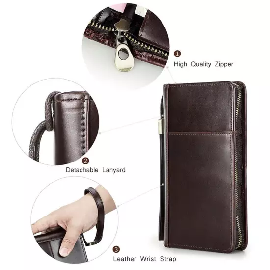  Men Passport Cover Travel Wallets ID Card Bag Organizer Document Pouch