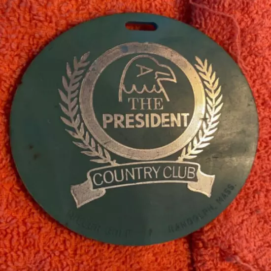 VINTAGE BAG TAG " THE PRESIDENT COUNTRY CLUB / ALLIE RUSSO / WEST PALM BEACH