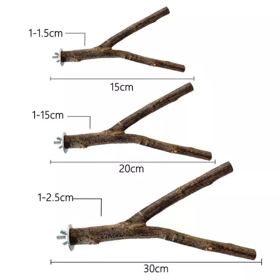 Caged Bird Natural Wooden Y Branch Perch Canary Finch Budgie Cockatiel Parrot ν\