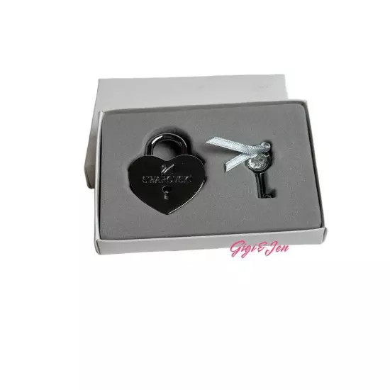 Swarovski Heart Lock with Key new with box