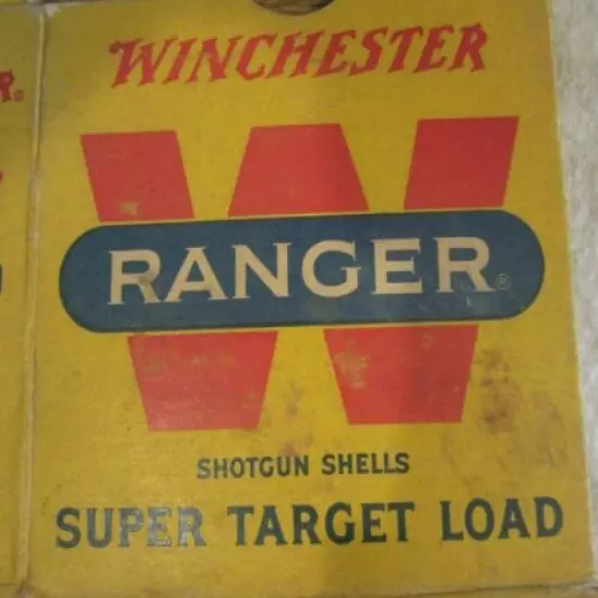 VINTAGE WINCHESTER RANGER SUPER TARGET LOADS 12GA CARTRIDGE SHELLS Box Empty