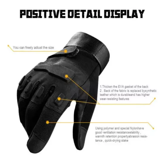 Men's Tactical Gloves Shooting Hunting Hiking Airsoft Cycling Motorcycle Gloves