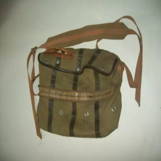  Vintage Collis mfg co Taunton mass Mass trout Fishing canvas shoulder bag 