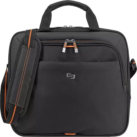 Ace Slim Brief Laptop Briefcase, 13.3 Inch, Black, One Size