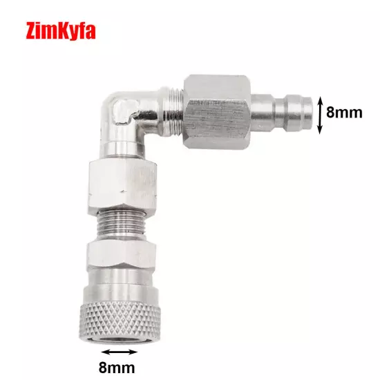 Air Hose Connector DIY 90° Swivel 8mm Quick Disconnect Release Fitting Adapter