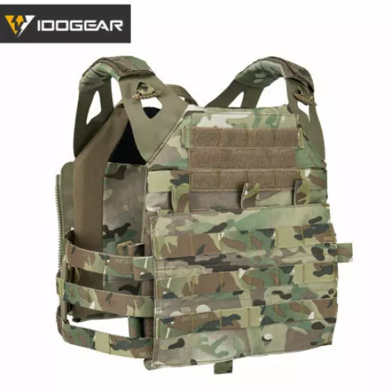 IDOGEAR Military Tactical Vest Airsoft Plate Carrier MOLLE Body Protect Hunting