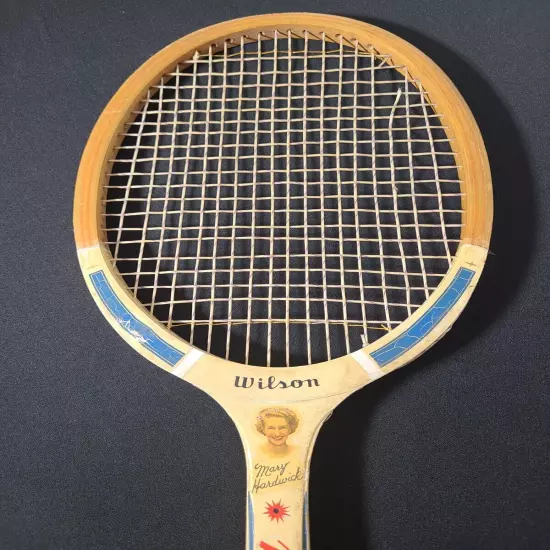 Antique Mary Hardwick "Valiant" Wilson Tennis Racket 