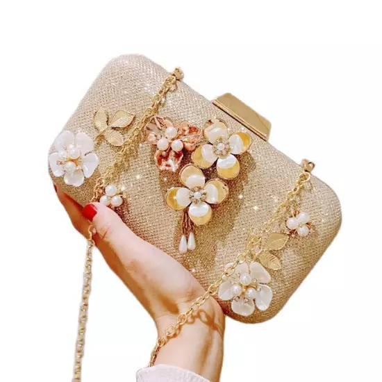 Flower Evening Bag Bags Women Wedding Party Wedding Handbags Gold Evening Bag