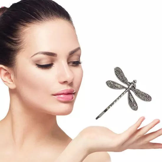 Dragonfly Shape Women Metal Hair Clips Barrette Slide Grips Hairpin Clip X9P4