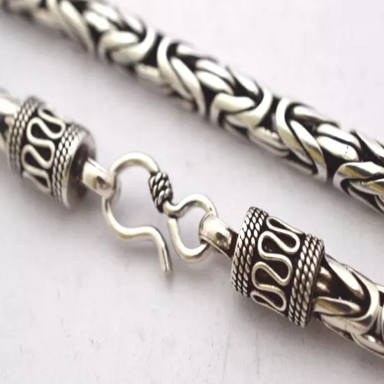 Sale!! Sterling Silver 5 mm Bali Chain/Byzantine Necklaces 18"(46 cm)