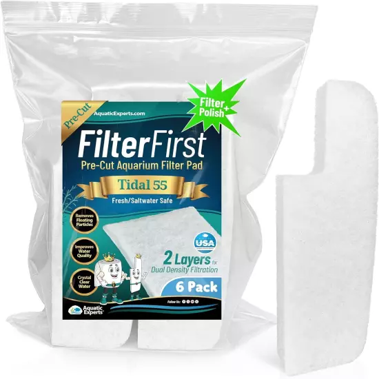 FilterFirst Premium True Dual Density Filter Roll For Aquarium - 3/4" - 1" Thick