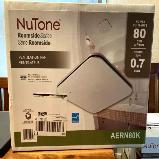 NuTone AERN80K Roomside Series Ceiling Bathroom Exhaust Fan Brand New Sealed