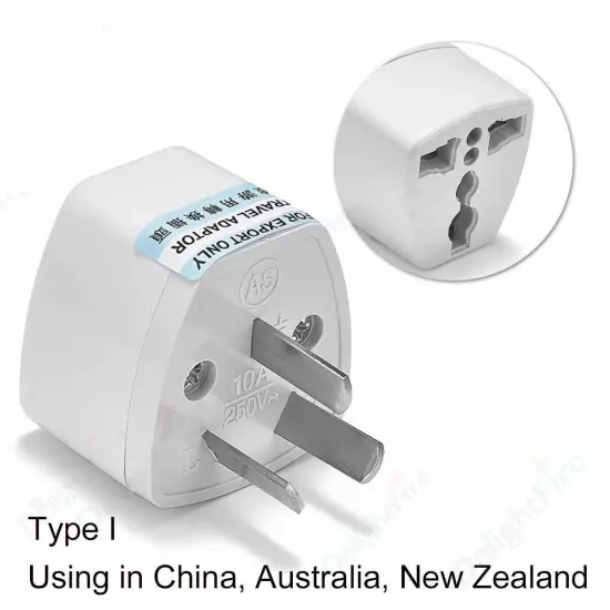 US UK EU Universal to AU Australia AC Power Adapter Plug Travel Converter