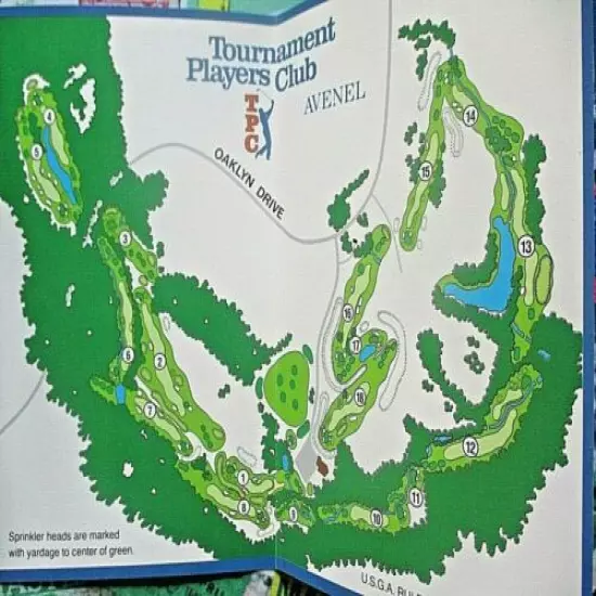 vtg - Golf Scorecard - TPC at AVENEL - Tournament Players Club - Potomac MD