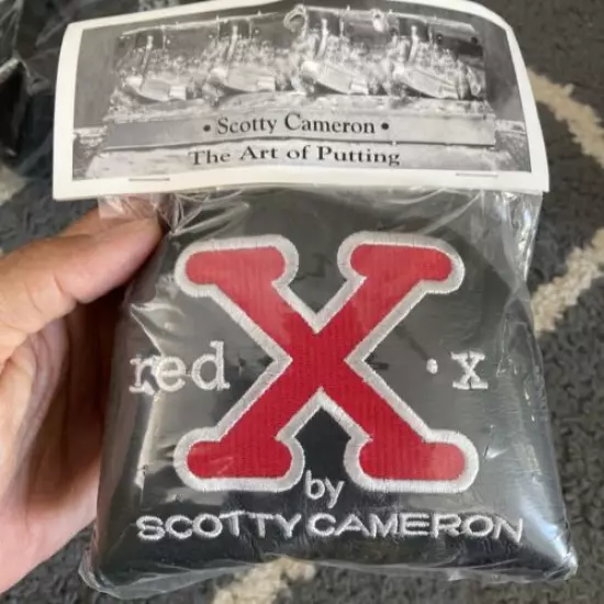 Scotty Cameron Red X MILLED Mid Mallet Putter Headcover Golf Black Rare New