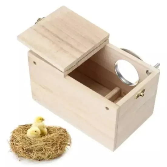 Wooden Bird Breeding Box Cage Nest for Parrot, Lovebirds, Finch - Home Tools NEW