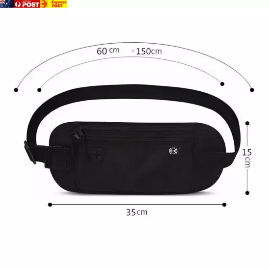 RFID Blocking Waterproof Travel Waist Bag