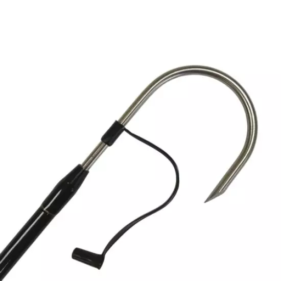 EatMyTackle Classic Hooked Fishing Gaff | 5 in. Hook Gap - Fiberglass Handle