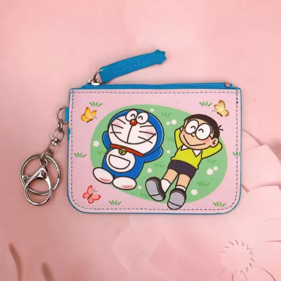 doraemon zip Card Holder Bag Keychain Coin Purse Card Holder Purses handbag